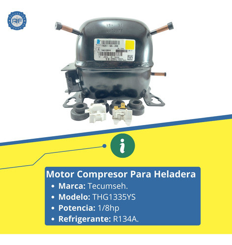 Motor Compresor Heladera Tecumseh 1/8 Hp Familiar R134 220v 1