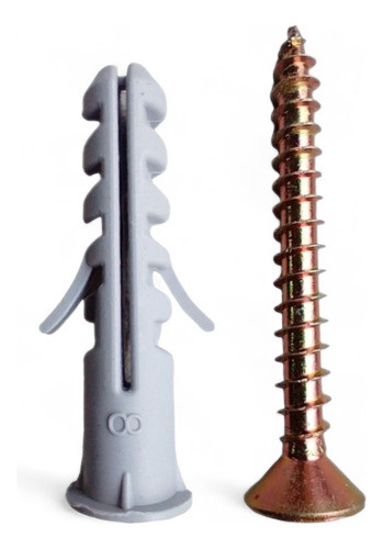 Tarugo N° 8 Con Tope + Tornillo Fix X 100 Unidades 0