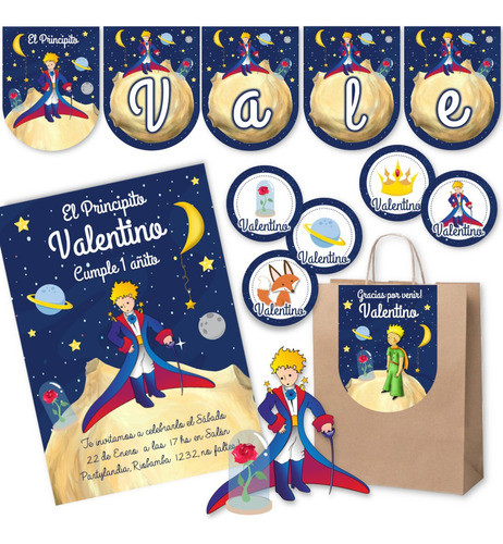 Kit Imprimible El Principito Clásico 100% Editable Candy Bar 0