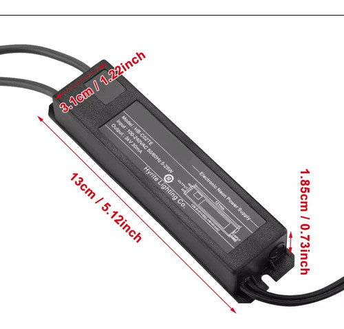 Transformador Eletrônico Neon, Fornecimento 3kv 30ma 5-25w 1