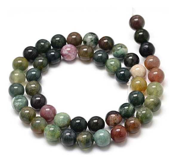 Tira De Piedra Natural Ágata India 6 Mm 1 Tira De Piedra Natural Ágata India 6 Mm 1