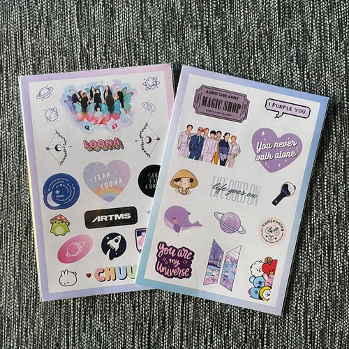Stickers Personalizados Plancha 10x15cm Loona Artms Kpop 1