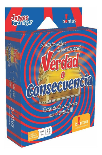 Juego De Cartas Verdad O Consecuencia Bontus 0