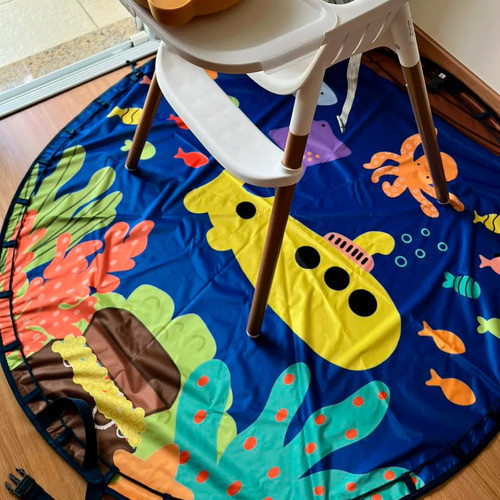 Tapete Alimentação Bebê Blw 1,4m C/ Alça Livre Pvc Bpa 1