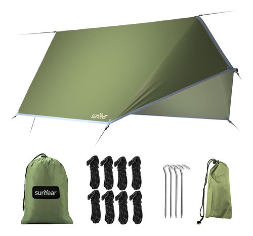 Sunyear Hammock Tent Rain Fly-camping Hammock Outdoor Tarp-s 0