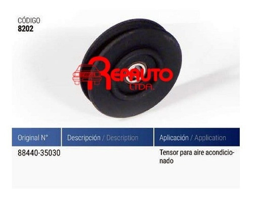 062.08202 Polea Tensor Aire Acondicionado Toyota Hilux 0