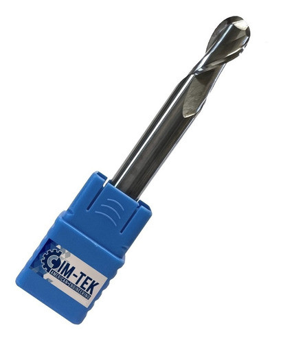 Fresa Integral Metal Duro Ø 12mm 2 Filo Esferica Endmill 0