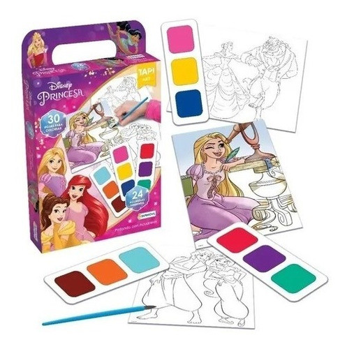 Pintando Con Acuarelas Princesas 24 Colores Arte Tapimovil 0