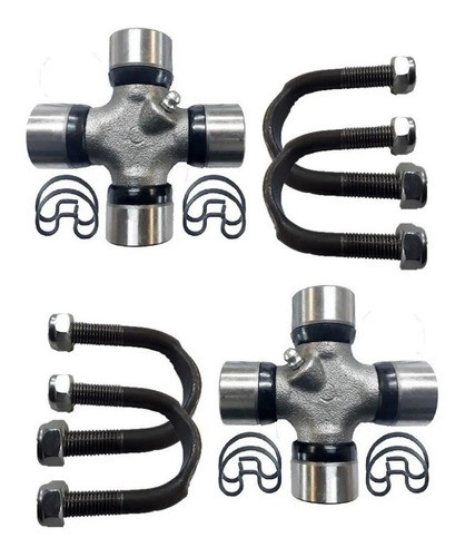 Kit 2 Cruceta Con 4 Grampas Para Cardan Jeep Williz 0