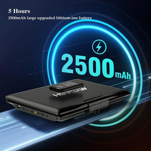 Reproductor Dvd Portátil De 38 Cm Con Pantalla Hd Giratoria 1