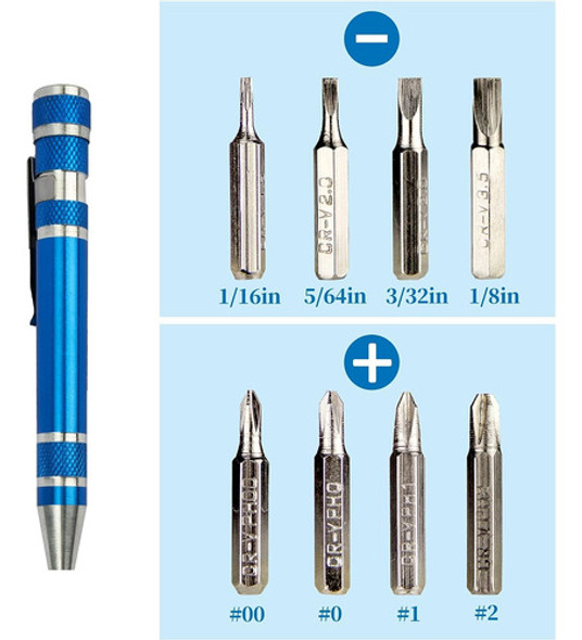 Set D/destornilladores Swatom 8 En 1 D/triquete - Verde 1 Set D/destornilladores Swatom 8 En 1 D/triquete - Verde 1