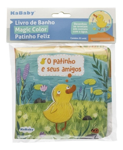 Livrinho P/ Banho Do Bebe Magic Color Patinho Feliz Desenhos 0