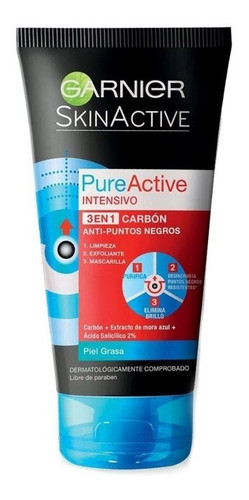 Gel Limpiador Garnier Pureactive Intensive 3 En 1 150 Ml 0