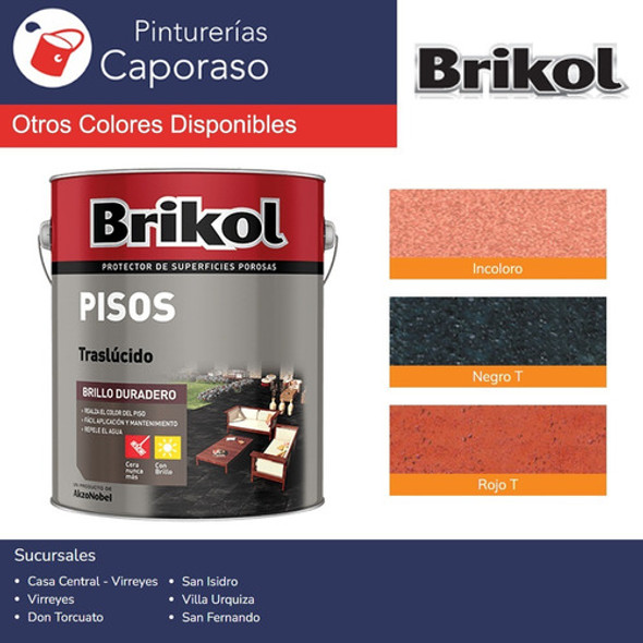 Brikol Pisos Traslucido Negro X 4l - Caporaso 1