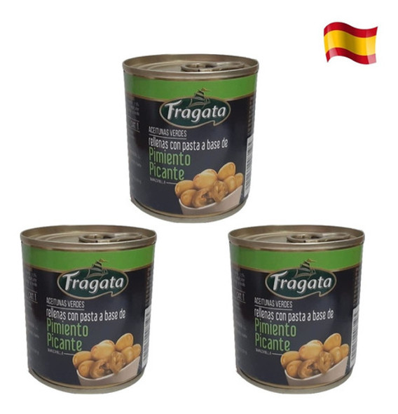 Aceitunas Rellenas Pimiento Picante Fragata 200g España X 3 0