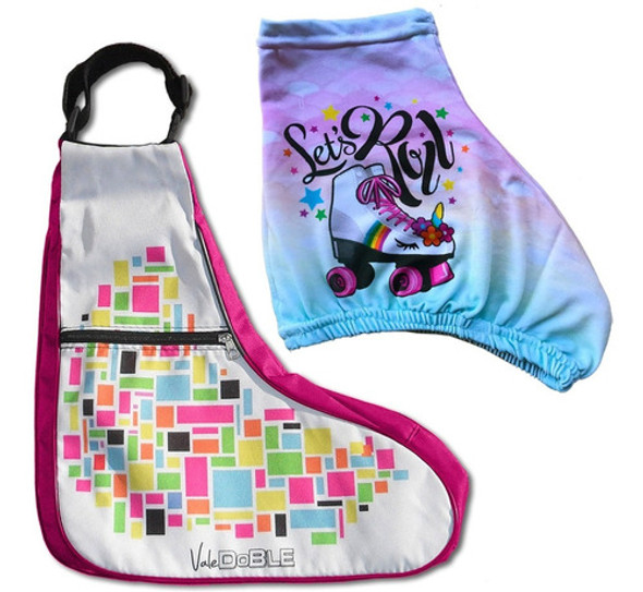 Bolso Alforja Para Patines + Cubre Patines 0 Bolso Alforja Para Patines + Cubre Patines 0