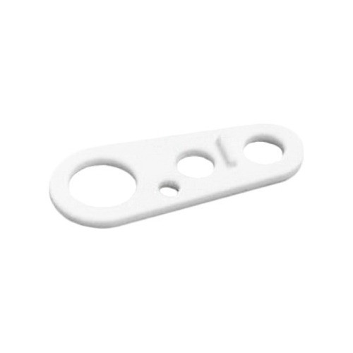 Pack X10 Atrapacable Plastico Blanco Con 3 Orificios 10mm 0