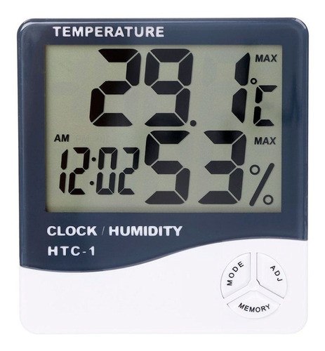 Termómetro De Pared Digital Control De Humedad Reloj Alarma® 0