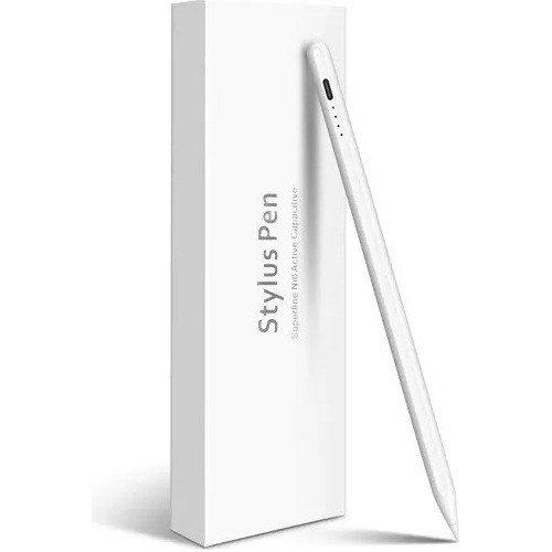 Lapiz Tipo Apple Pencil Blanco Con Punta De Repuesto 0