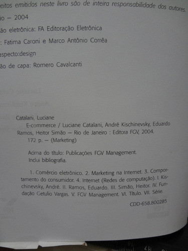 Livro E-commerce Luciane Catalani E Outros   F G V 1