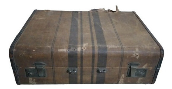 Antiguo Valija Viaje Madera Sintetico 60x40x20cm 0