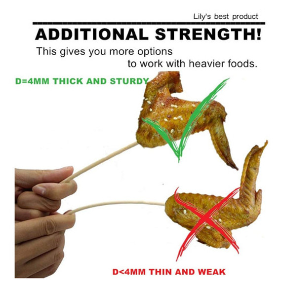 Pinchos Bambú Natural 15cm 100 Piezas 1