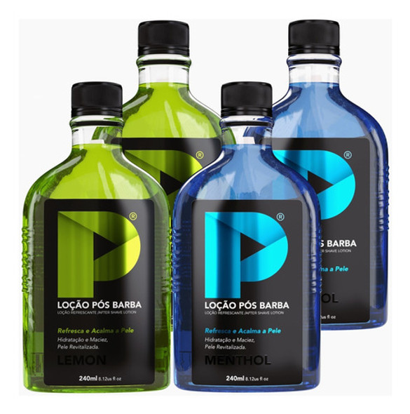 Loção Pós Barba Play Barber 240ml Lemon Mentol Revenda 4 Und 0