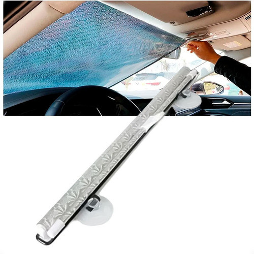 Parasol Con Ventosa Para Auto Aluminizado Retráctil Tcs 1