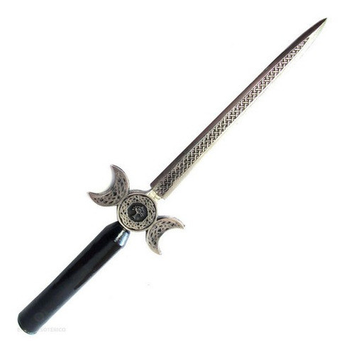 Punhal Faca Atame Triluna C/árvore Da Vida Celta Wicca Bruxa 0