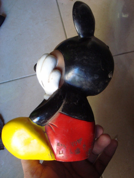 Antigua Alcancia Raton Mickey 20 Cm Plástico Duro. 1