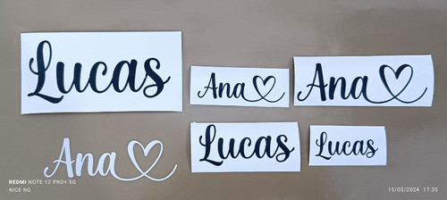 10 Adesivos Nome Personalizado Ideal Para Garrafas, Copos... 0