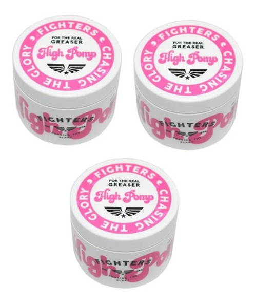 Pomada Fighters High Pomp Grease T/elvis Cabello X3 Unidades 0