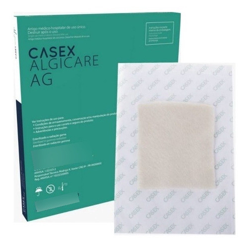 Algicare Ag Curativo Alginato De Cálcio Com Prata 10x10 5un 0