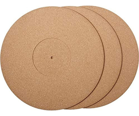 Alfombrillas De Corcho Para Tocadiscos De 3 Piezas En Plato 0