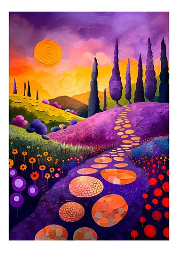 Rompecabezas Atardecer Violeta De 500 Piezas 0