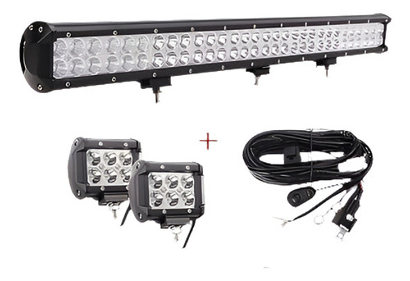 Combo 28 Pulgadas 180w + 2 X 18w 4  Cree Luz Led Bar Offroad 0 Combo 28 Pulgadas 180w + 2 X 18w 4  Cree Luz Led Bar Offroad 0