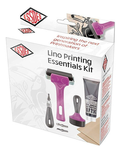 Set De Grabado Con Linoleo, Rodillo, Tinta Y Gubias Essdee 1