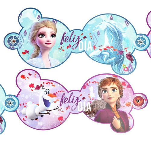 Combo Cotillon Frozen Cumpleaños 10 Chicos Piñata Banderin 1