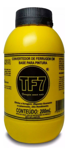 Tf7 Convertedor De Ferrugem Grade Portão Bicicleta - 200ml 0