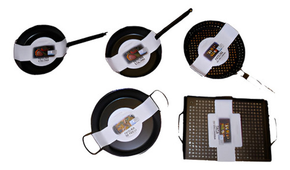 Juego De Sartenes, Wok Y Plancha Para Parrilla. 5 Piezas 0