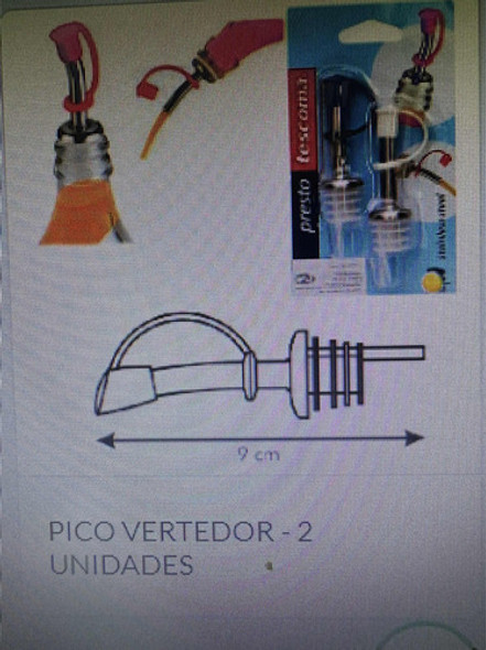 Pico X 2 Vertedor Para Botella  En Acero Inoxidable 89 1