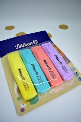 Resaltador Pelikan Flash Pastel Blister X 4 Colores 1