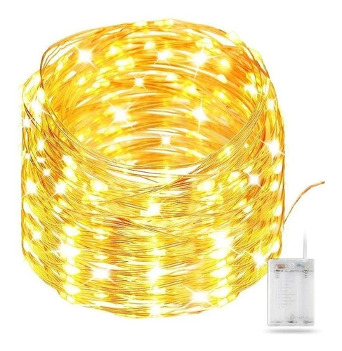 Luces Led A Pila Luciernagas Guía De 10 Mt Cálidas 0