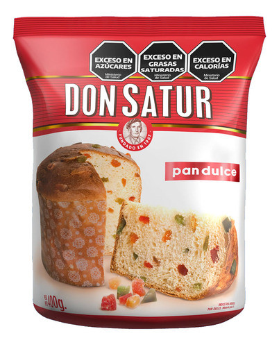Pan Dulce Don Satur Con Frutas X 400grs - Cioccolato Tienda 0