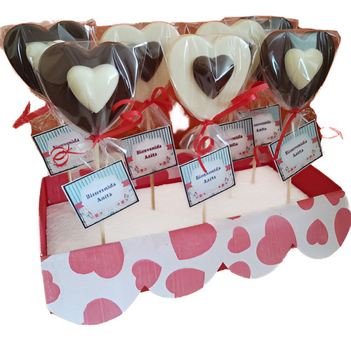 10 Paletas Corazón Chocola Día Amigo Niño Madre Padre Maestr 0