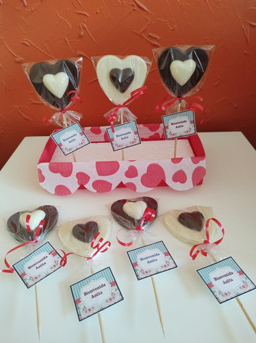 10 Paletas Corazón Chocola Día Amigo Niño Madre Padre Maestr 1