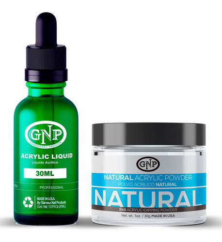 Polvo Acrílico Gnp Natural 30gr. + Líquido Acrílico Gnp 30ml 0