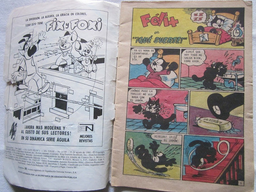 Antigua Revista El Gato Felix Chiquilladas 1980 1