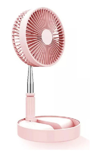 Ventilador Usb Recarregável Portátil Retrátil Dobrável Rosa 0