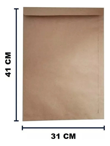 Kit Envelope A3 Saco Kraft Pardo Natural 31x41cm 80g C/100un 1